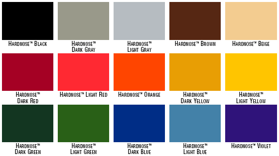 Por15 Hardnose color chart